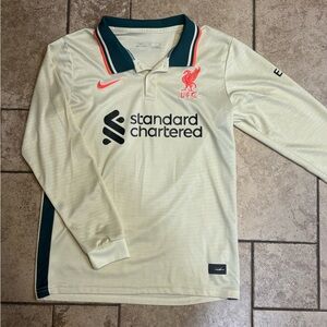 Nike Liverpool FC Cream and Black Long Sleeve Jersey